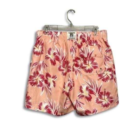 The Endless Summer Swim Trunks Elastic Waistband Quick Dry Floral Pink M L NWT - Picture 4 of 9